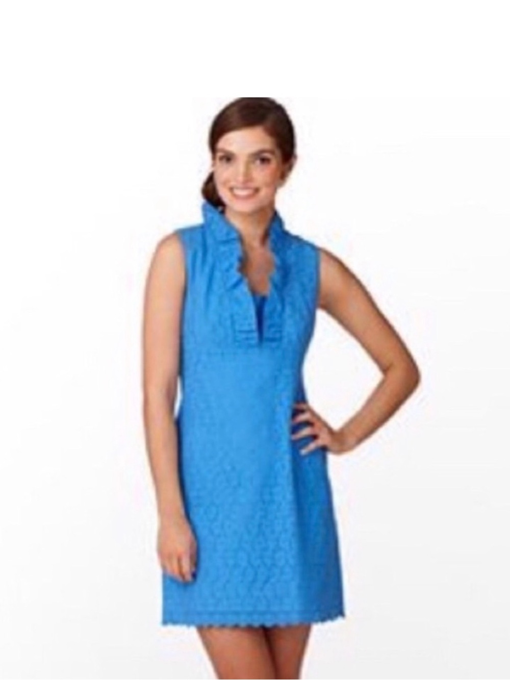 Lilly Pulitzer Periwinkle Eyelet Sleeveless Dress